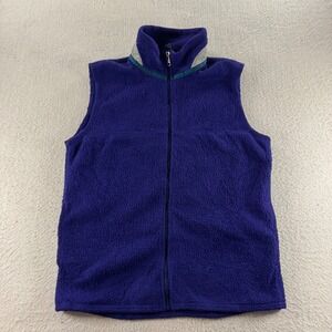 VTG Patagonia Kids 14 Purple Fleece Vest Full Zip Sleeveless Jacket Outdoor Warm